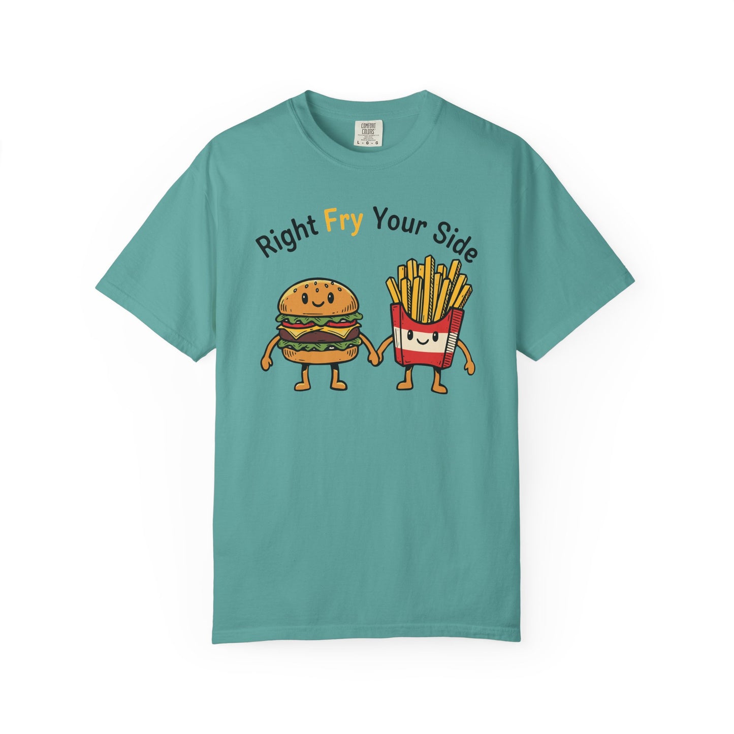 Right Fry Your Side Burger & Fries T-Shirt - Cheeseburger French Fries Retro Tee