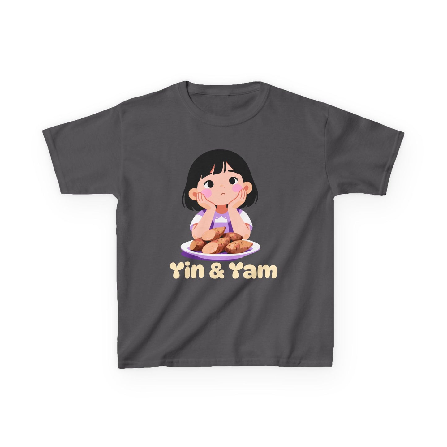 "Yin & Yam" Youth Tee — Cute Girl Sweet Potato Graphic Kids T‑Shirt