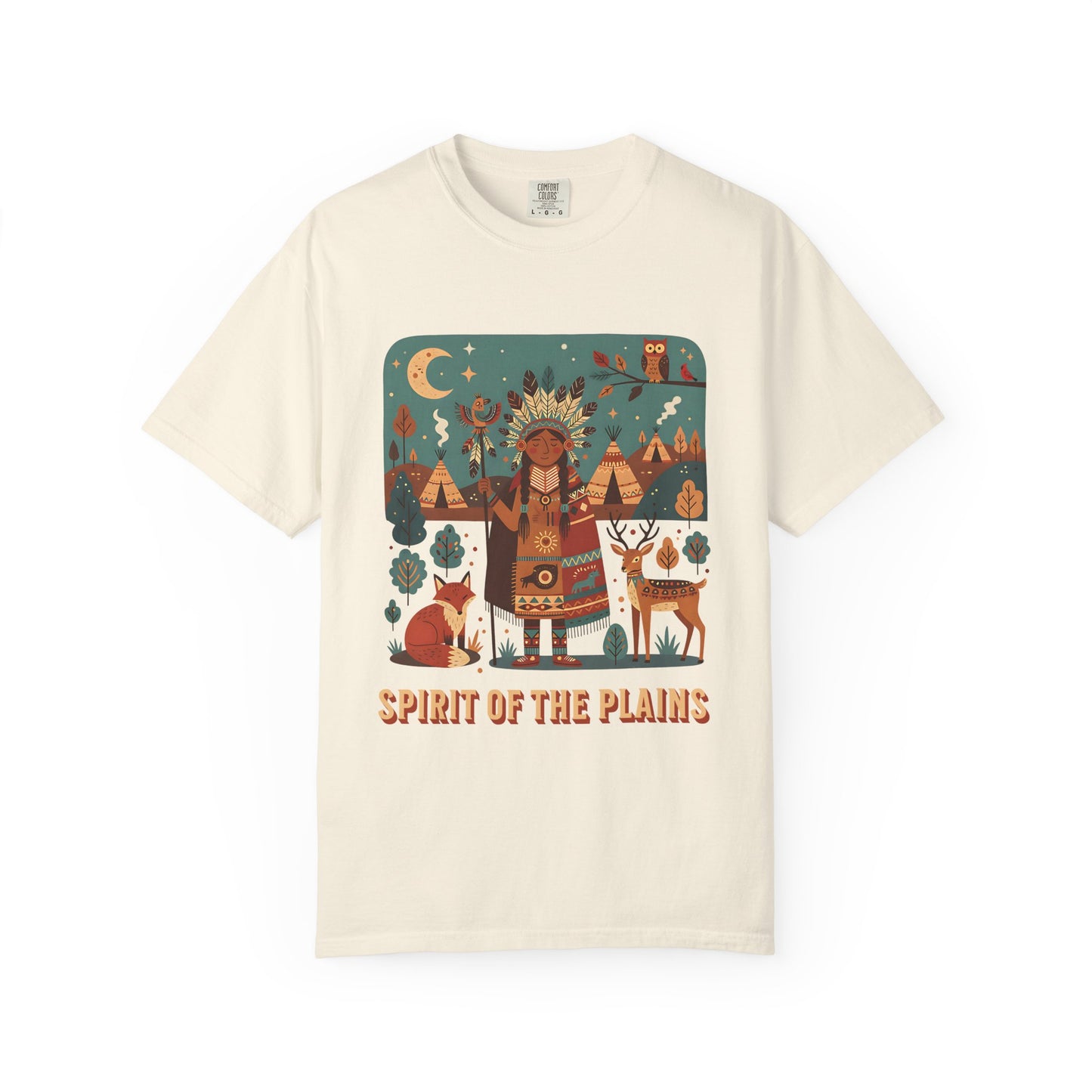 'Spirit of the Plains' T-Shirt — Native-Inspired Spiritual Graphic Tee