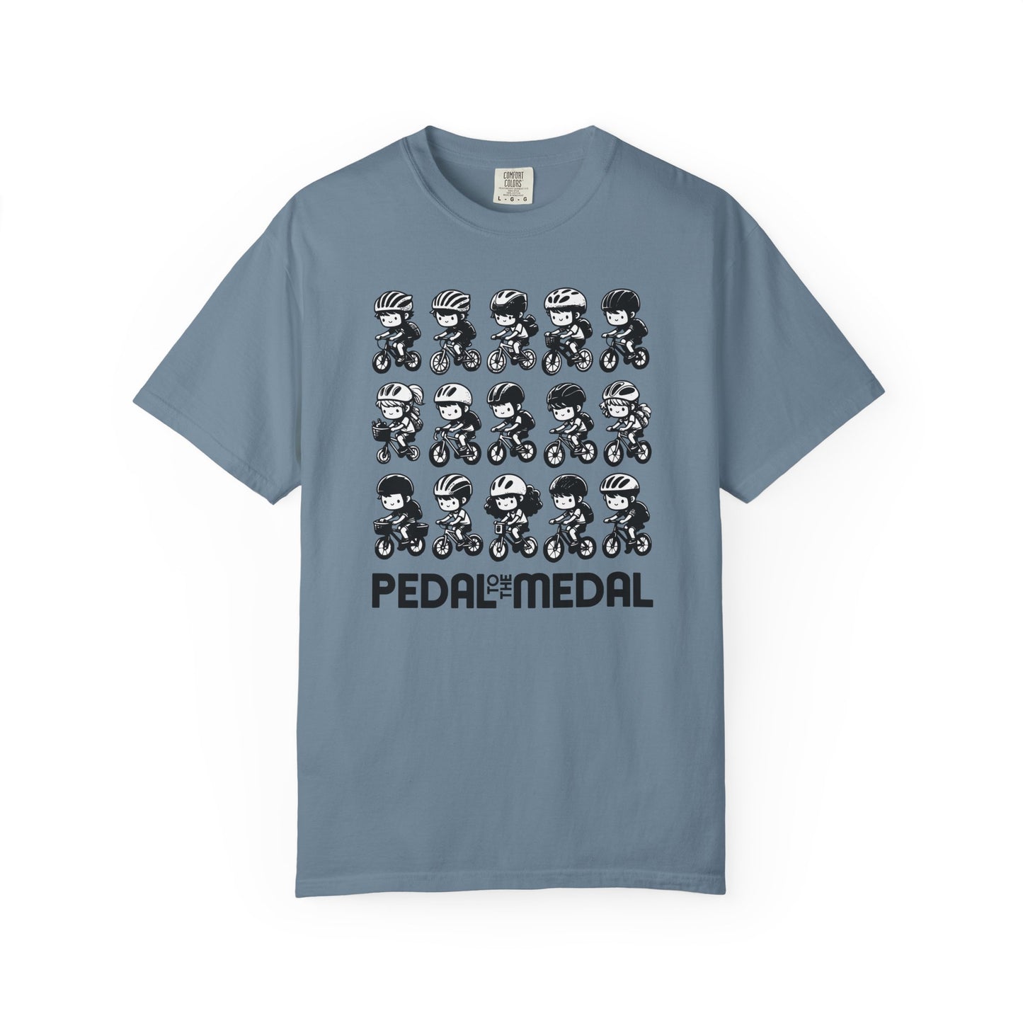 Pedal for the Medal Graphic Tee — Cute Cycling Crew Illustration T-Shirt