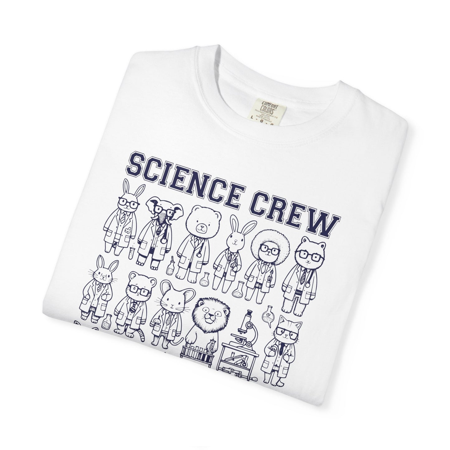 "Science Crew: Class of CO₂" T-Shirt - Cartoon Chemistry Cute Animal Tee