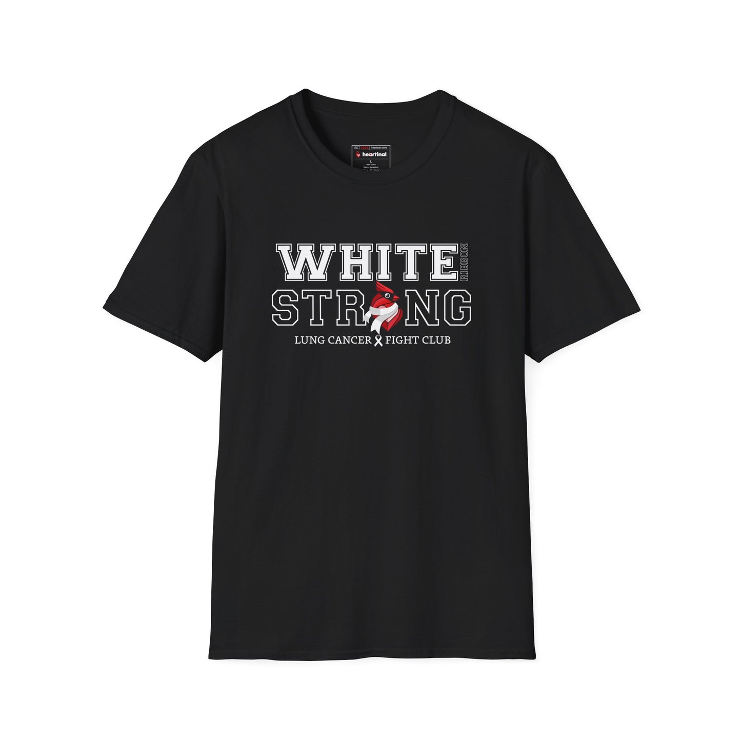 White Ribbon Strong T-Shirt — Lung Cancer Fight Club Awareness Tee