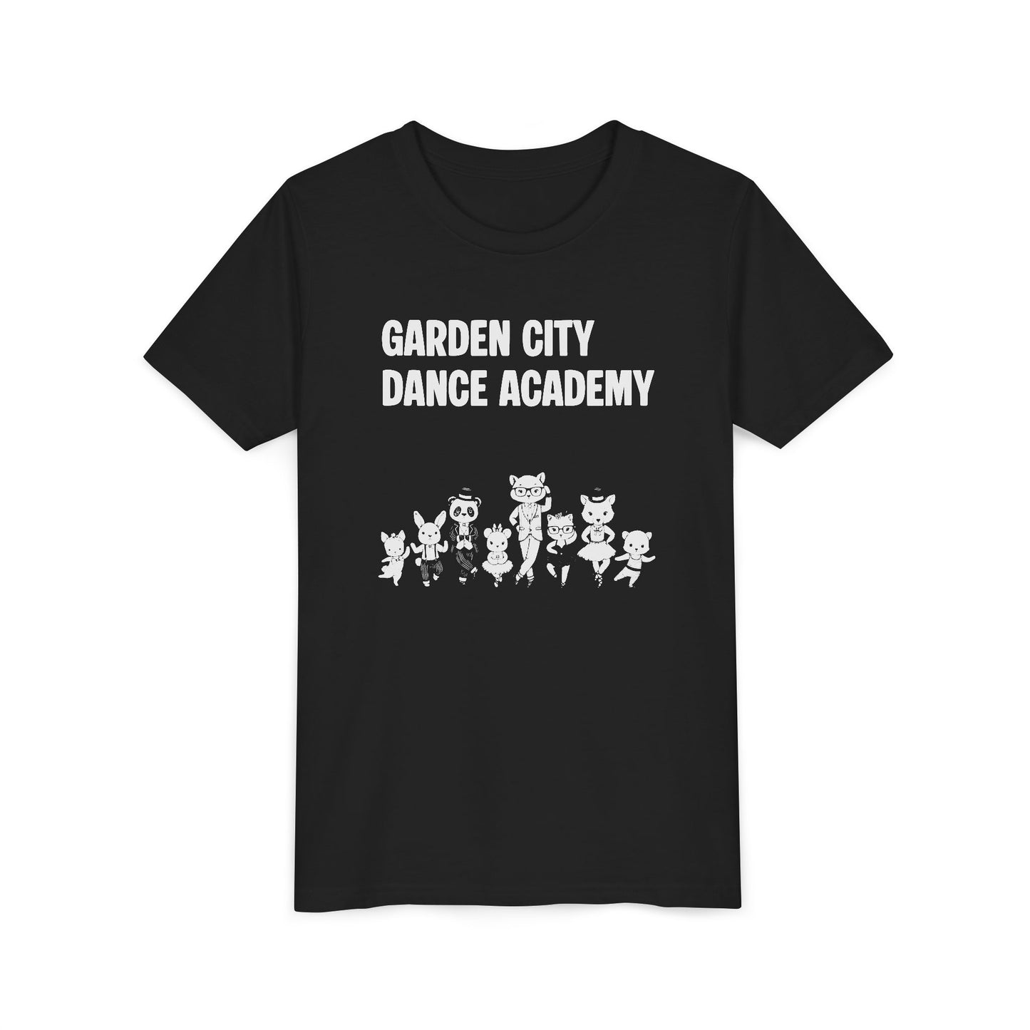 "Garden City Dance Academy" Youth Tee — Kids Dance Club Cartoon Dancers T-Shirt