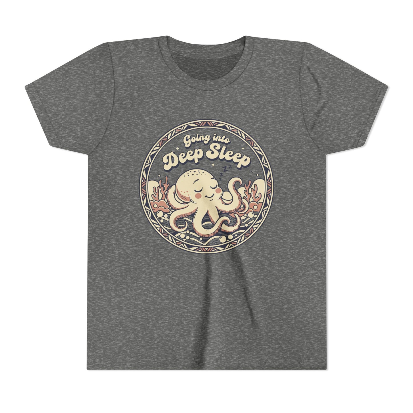 "Going Into Deep Sleep" Youth Tee — Cute Octopus Underwater Graphic Shirt