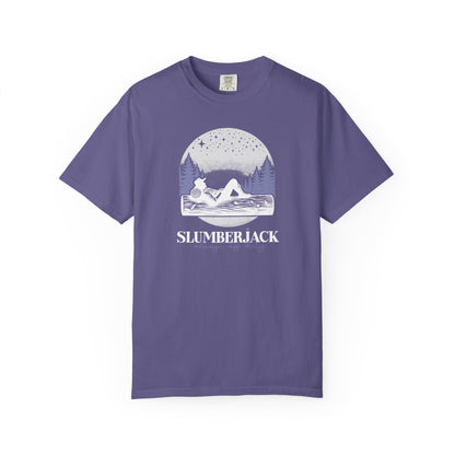 Slumberjack Campfire Graphic T-Shirt — Relaxing Night Sky Outdoor Tee