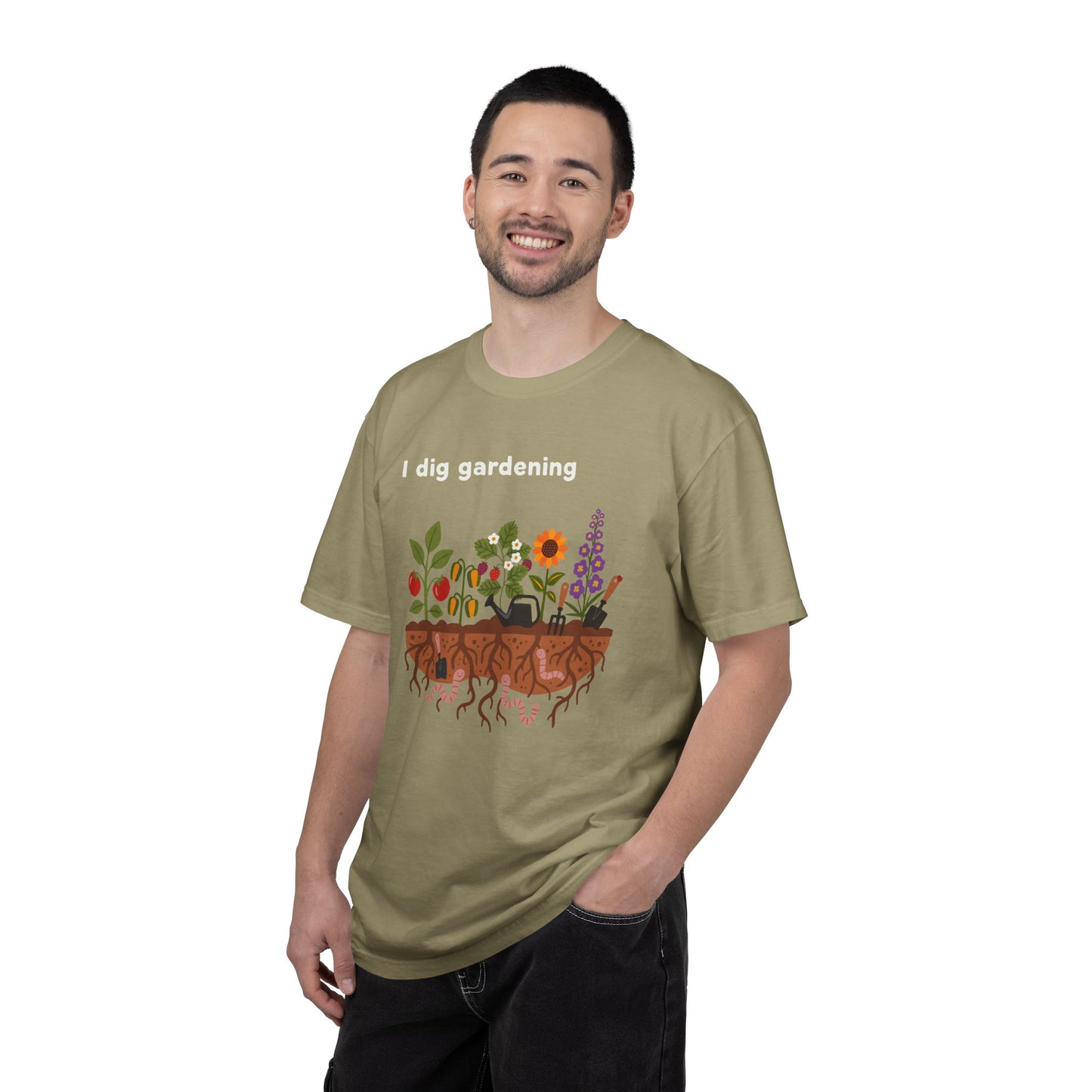 “I Dig Gardening” T-Shirt — Cute Plant Flower Vegetable Garden Lover Tee