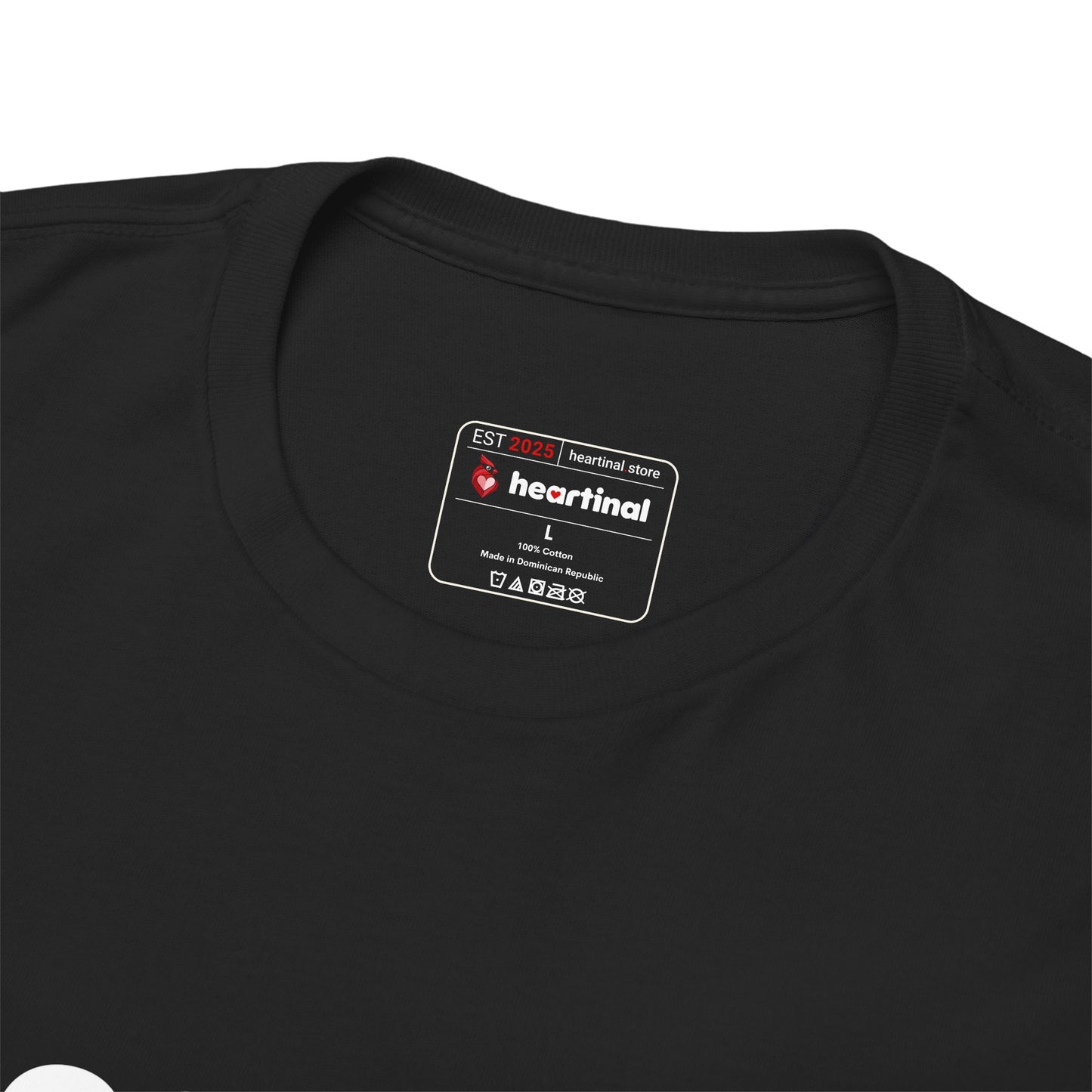 heartinal® "Heart on Your Sleeve" T-Shirt — Wordmark Logo Front with "Nutrition Facts" Back Tee