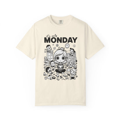 It's Only Monday T-Shirt — Cute Kawaii Desk Chaos Tee