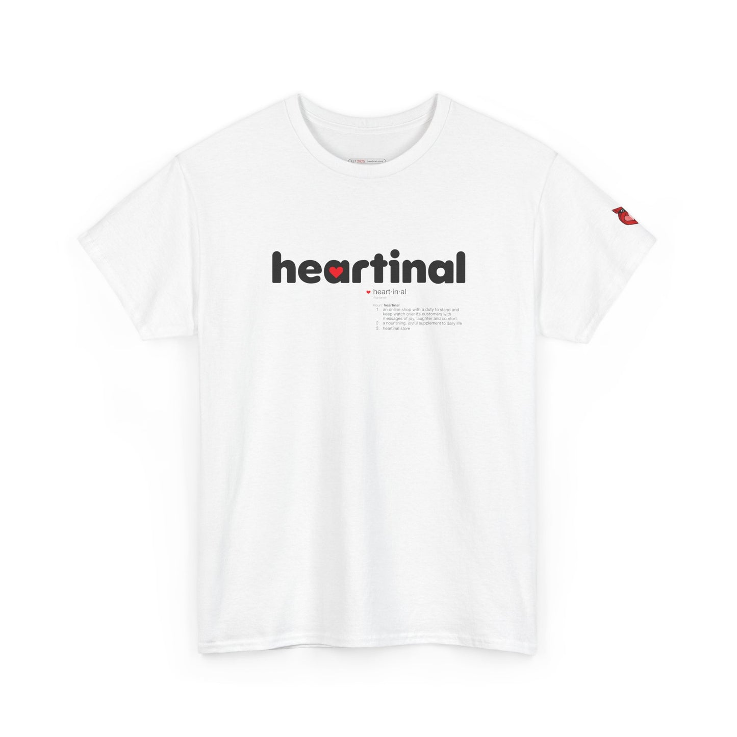 heartinal® "Heart on Your Sleeve" T-Shirt — Wordmark Logo Front with "Nutrition Facts" Back Tee