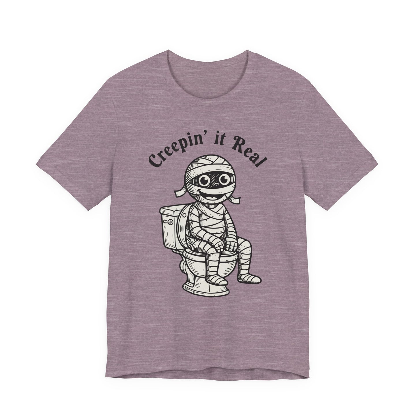 "Creepin' It Real" Vintage Tee - Funny Mummy on a Potty T-Shirt