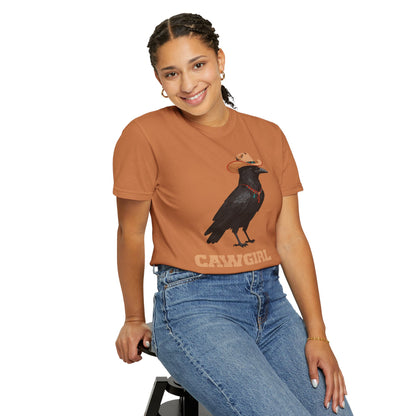 "Cawgirl" Couples Tee  — Western Raven Cowgirl Graphic T‑Shirt