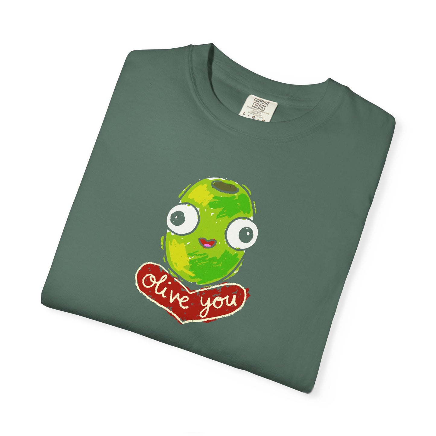 "Olive You" Cute Graphic T-Shirt - Love Tee