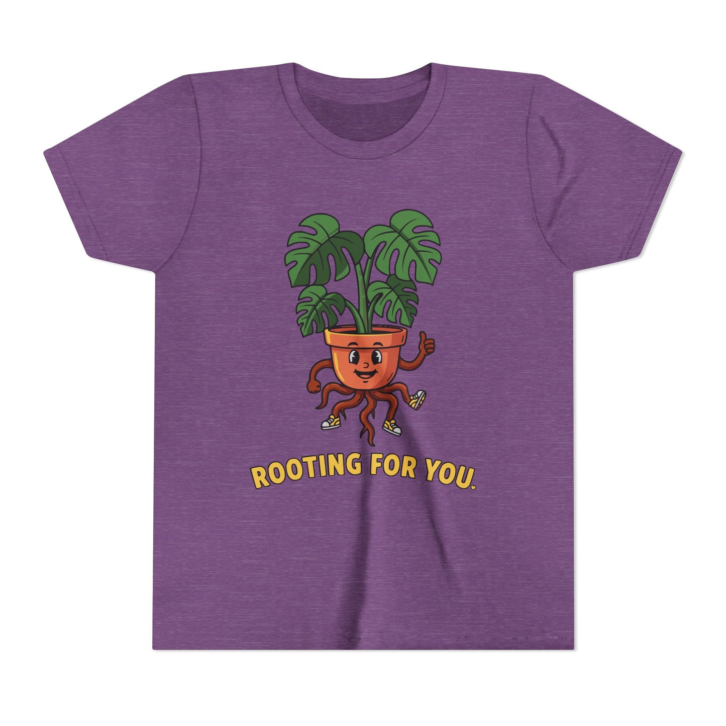 "Rooting For You" Youth Tee — Cute Plant Pot Support Graphic T-Shirt