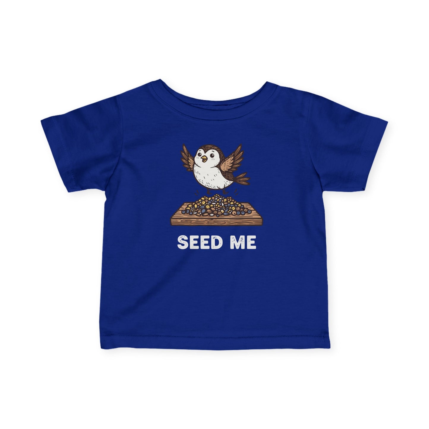 "Seed Me" Infant Tee — Cute Hungry Baby Bird Graphic Shirt