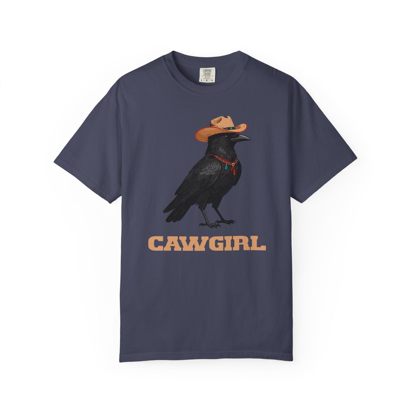 "Cawgirl" Couples Tee  — Western Raven Cowgirl Graphic T‑Shirt