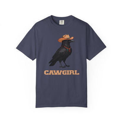 "Cawgirl" Couples Tee  — Western Raven Cowgirl Graphic T‑Shirt