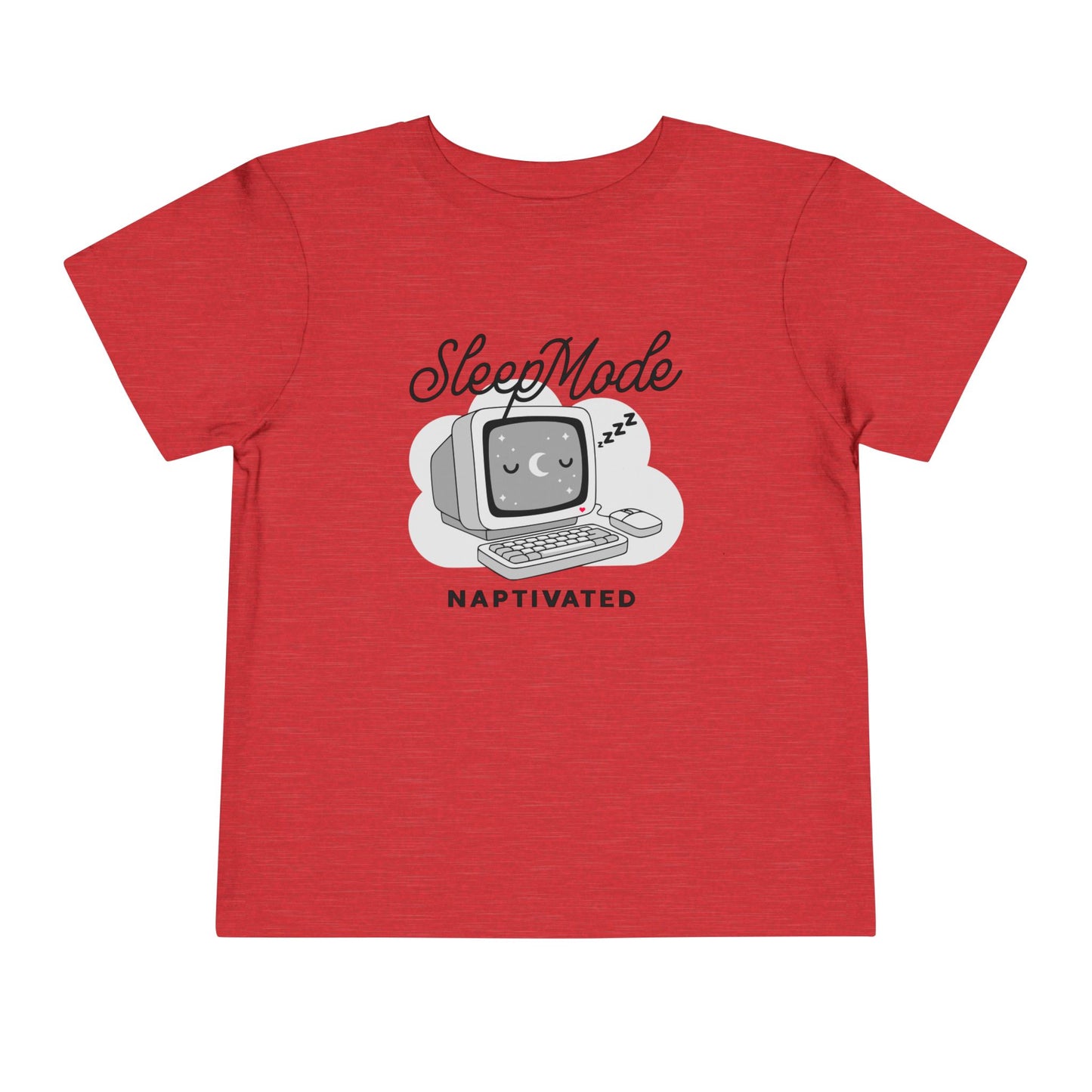 "Sleep Mode Naptivated" Toddler Tee — Cute Vintage Computer Nap T-Shirt