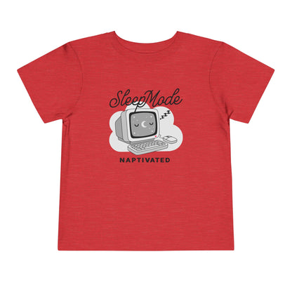 "Sleep Mode Naptivated" Toddler Tee — Cute Vintage Computer Nap T-Shirt