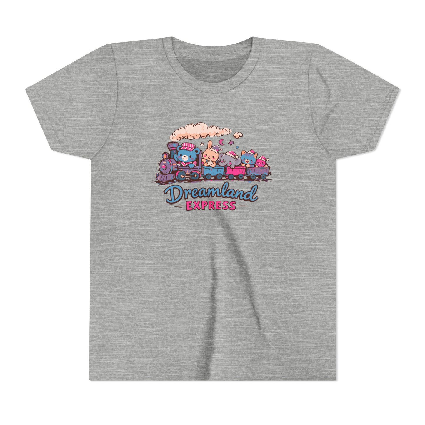 "Dreamland Express" Youth Tee — Cute Train & Animal Crew Kids Shirt