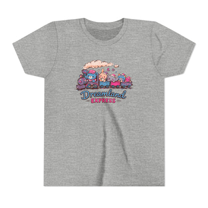 "Dreamland Express" Youth Tee — Cute Train & Animal Crew Kids Shirt