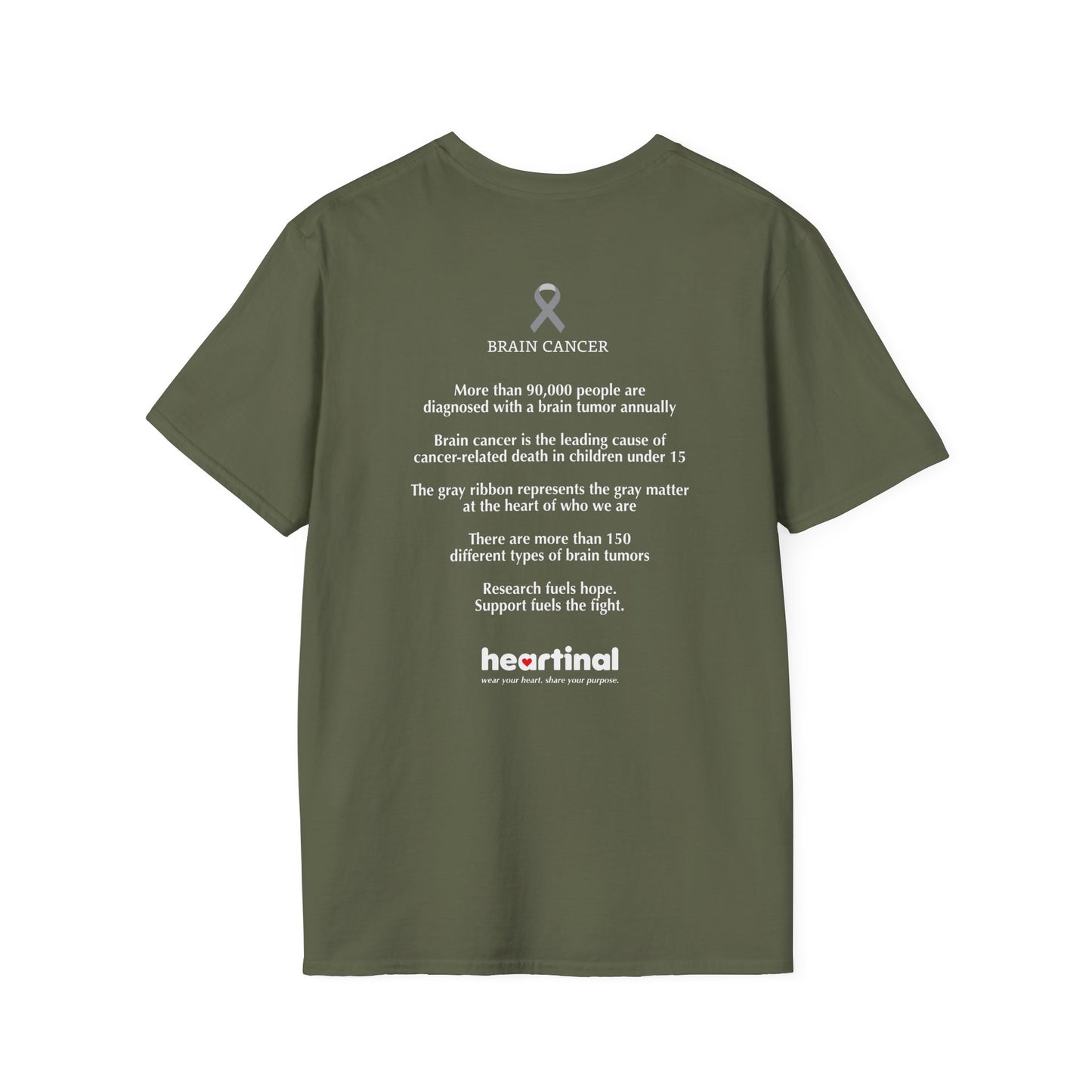 Grey Strong T-Shirt – Brain Cancer Fight Club Support Tee