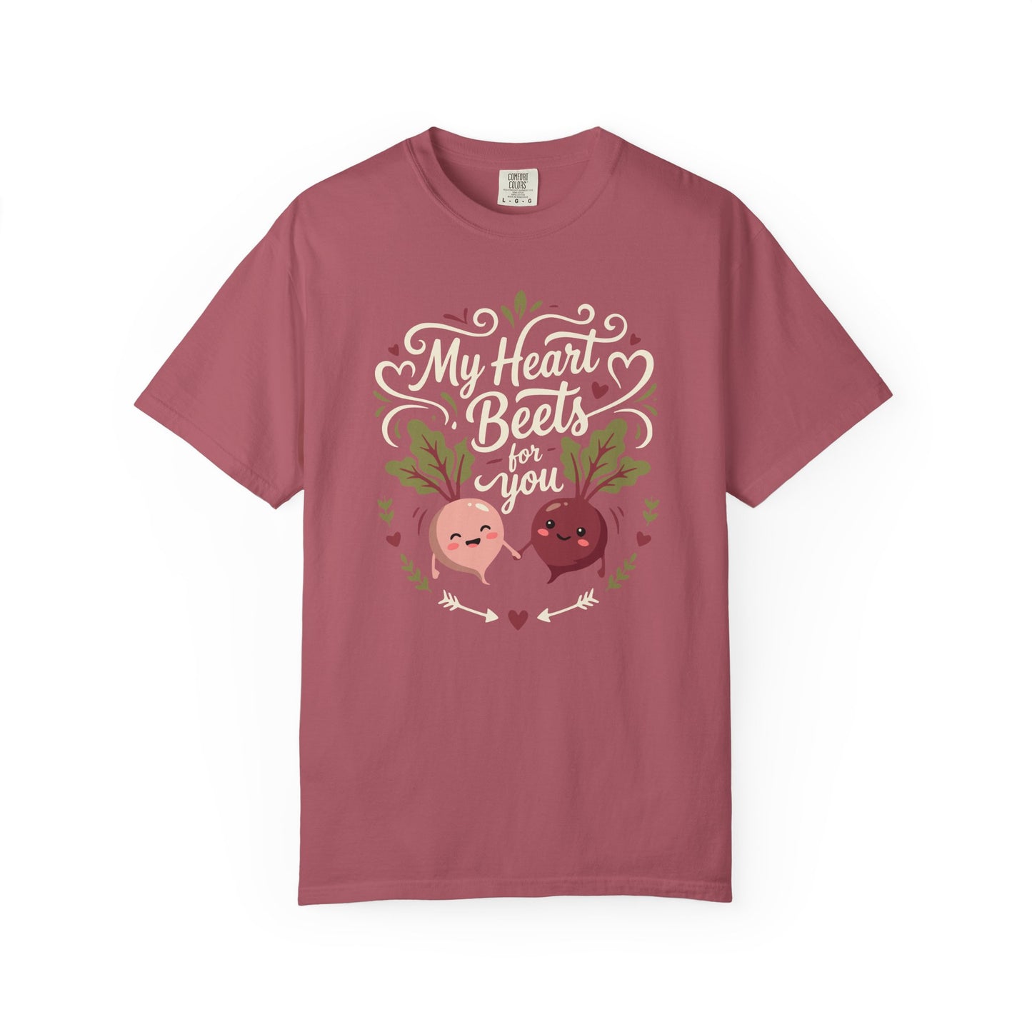 “My Heart Beets for You” T-Shirt — Cute Veggie Valentine Beet Couple Graphic Tee