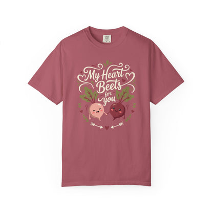 “My Heart Beets for You” T-Shirt — Cute Veggie Valentine Beet Couple Graphic Tee