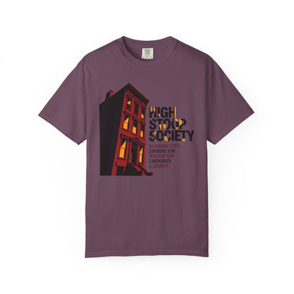 "High Stoop Society" T-Shirt — Vintage Brooklyn New York Brownstone Graphic Tee