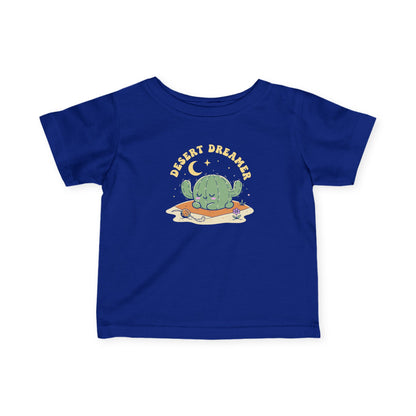 “Desert Dreamer” Infant Tee — Cute Sleeping Cactus Baby Shirt