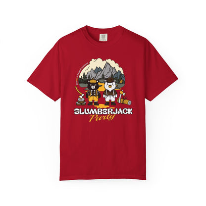 Slumberjack Party T-Shirt — Outdoor Pee Lumberjack Mountain Bears Graphic Tee