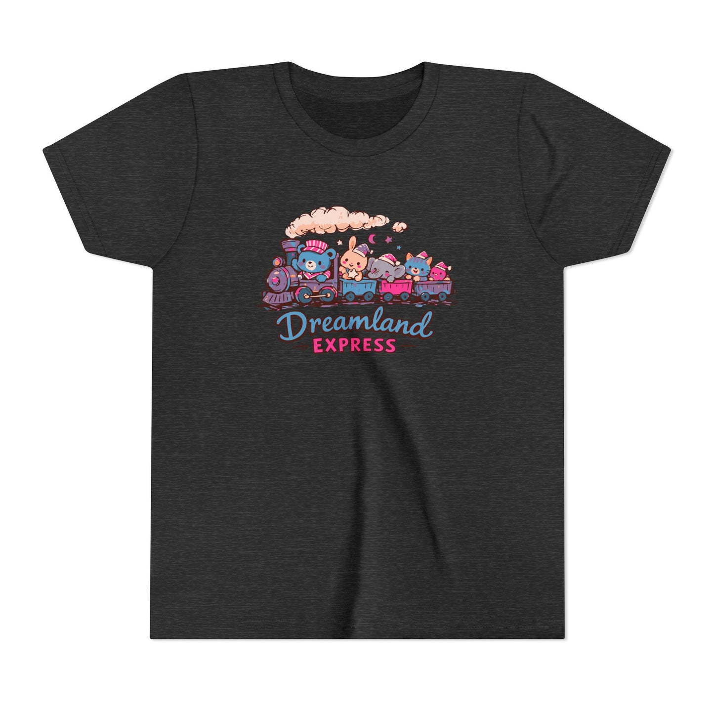 "Dreamland Express" Youth Tee — Cute Train & Animal Crew Kids Shirt