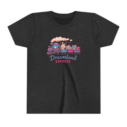 "Dreamland Express" Youth Tee — Cute Train & Animal Crew Kids Shirt