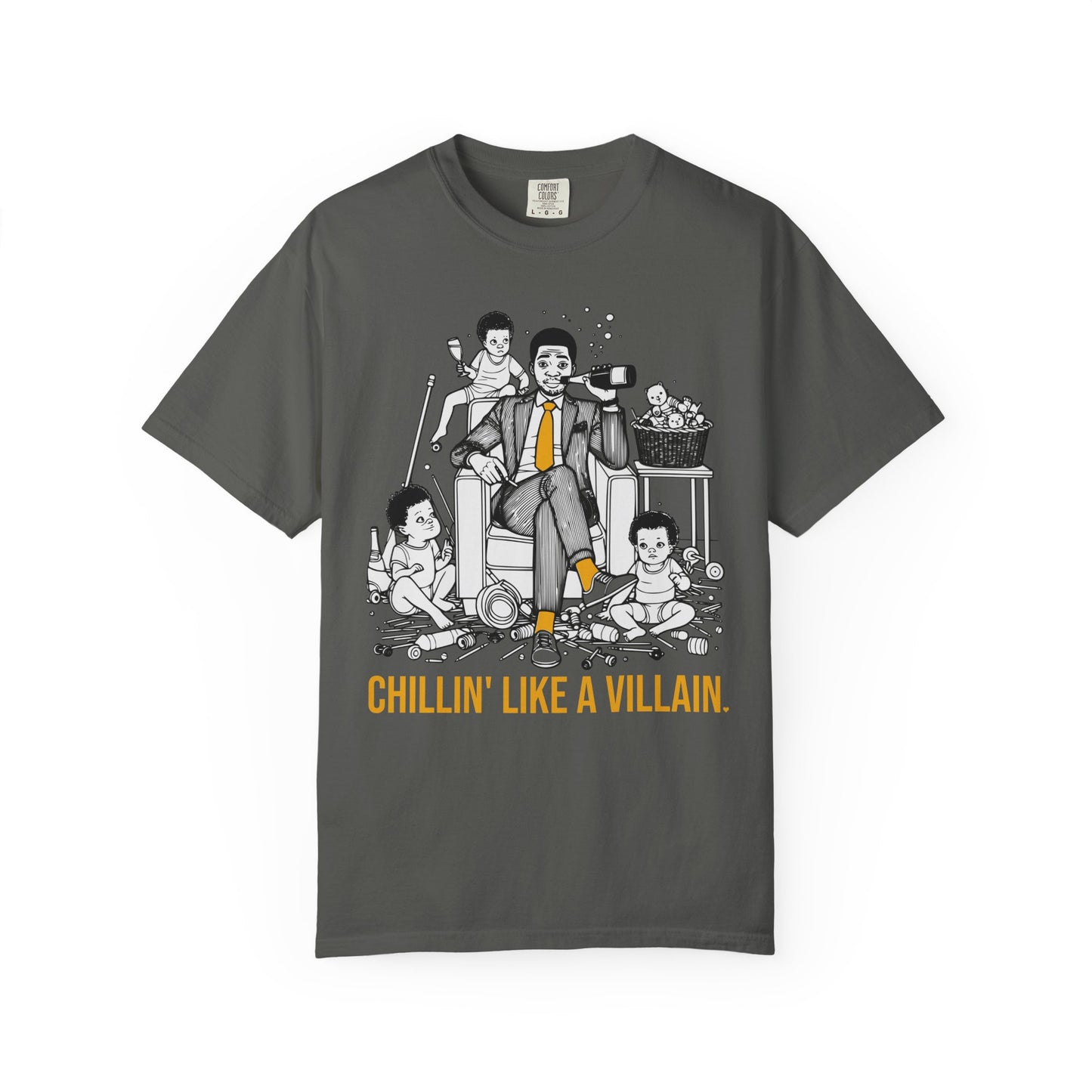 "Chillin' Like A Villain" T-Shirt — Cool Suit & Tie Family Man Graphic Tee