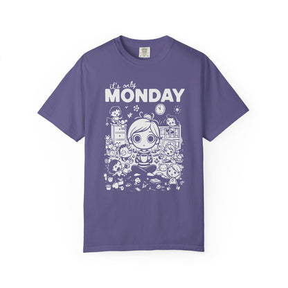 It's Only Monday T-Shirt — Cute Kawaii Desk Chaos Tee