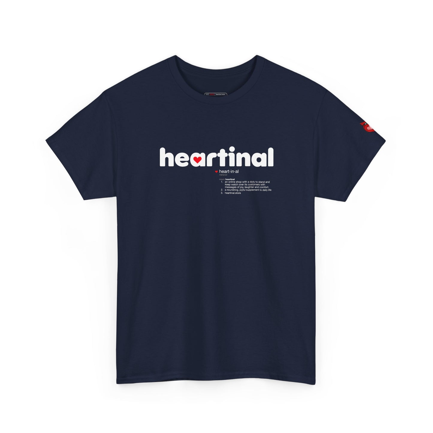 heartinal® "Heart on Your Sleeve" T-Shirt — Wordmark Logo Front with "Nutrition Facts" Back Tee