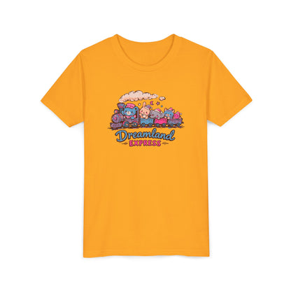 "Dreamland Express" Youth Tee — Cute Train & Animal Crew Kids Shirt