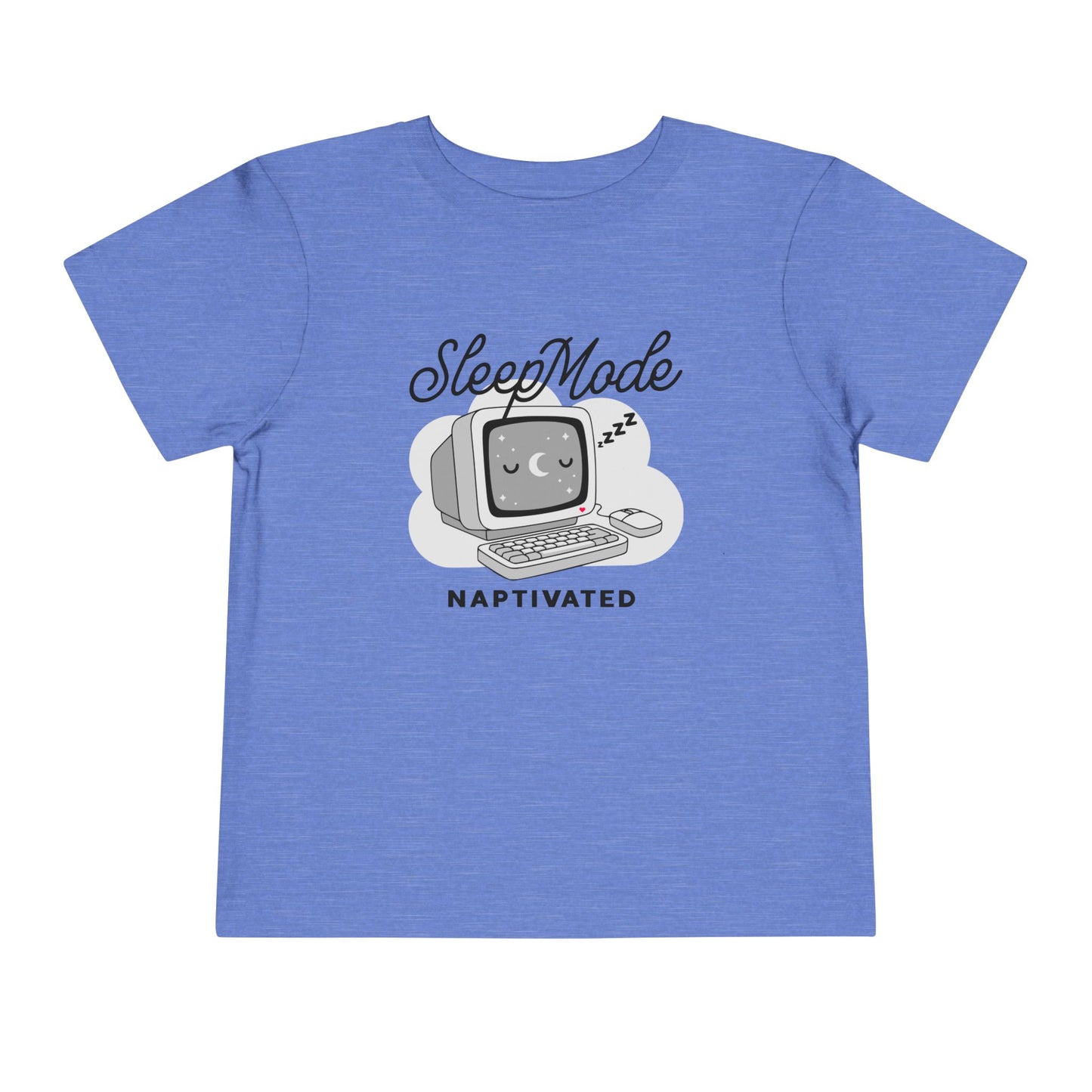 "Sleep Mode Naptivated" Toddler Tee — Cute Vintage Computer Nap T-Shirt