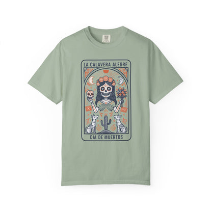 "La Calavera Alegre" T-Shirt — Día de Muertos Day of the Dead Graphic Tee