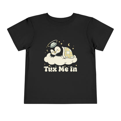 'Tux Me In' Toddler Tee —  Sleepy Penguin Short Sleeve Kids Shirt