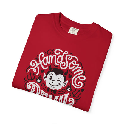 "Handsome Devil" Graphic T-Shirt — Cute Retro Devil Illustration Tee