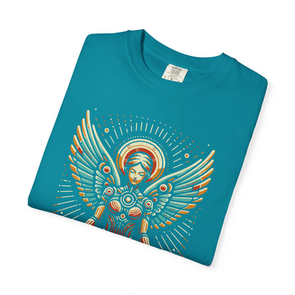 "Glitched Goddess (Under Construction)" T-Shirt — Unhinged Attitude Retro Sci‑Fi Graphic Tee