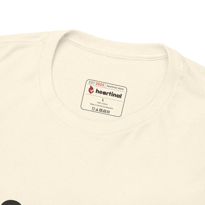 heartinal® "Heart on Your Sleeve" T-Shirt — Wordmark Logo Front with "Nutrition Facts" Back Tee