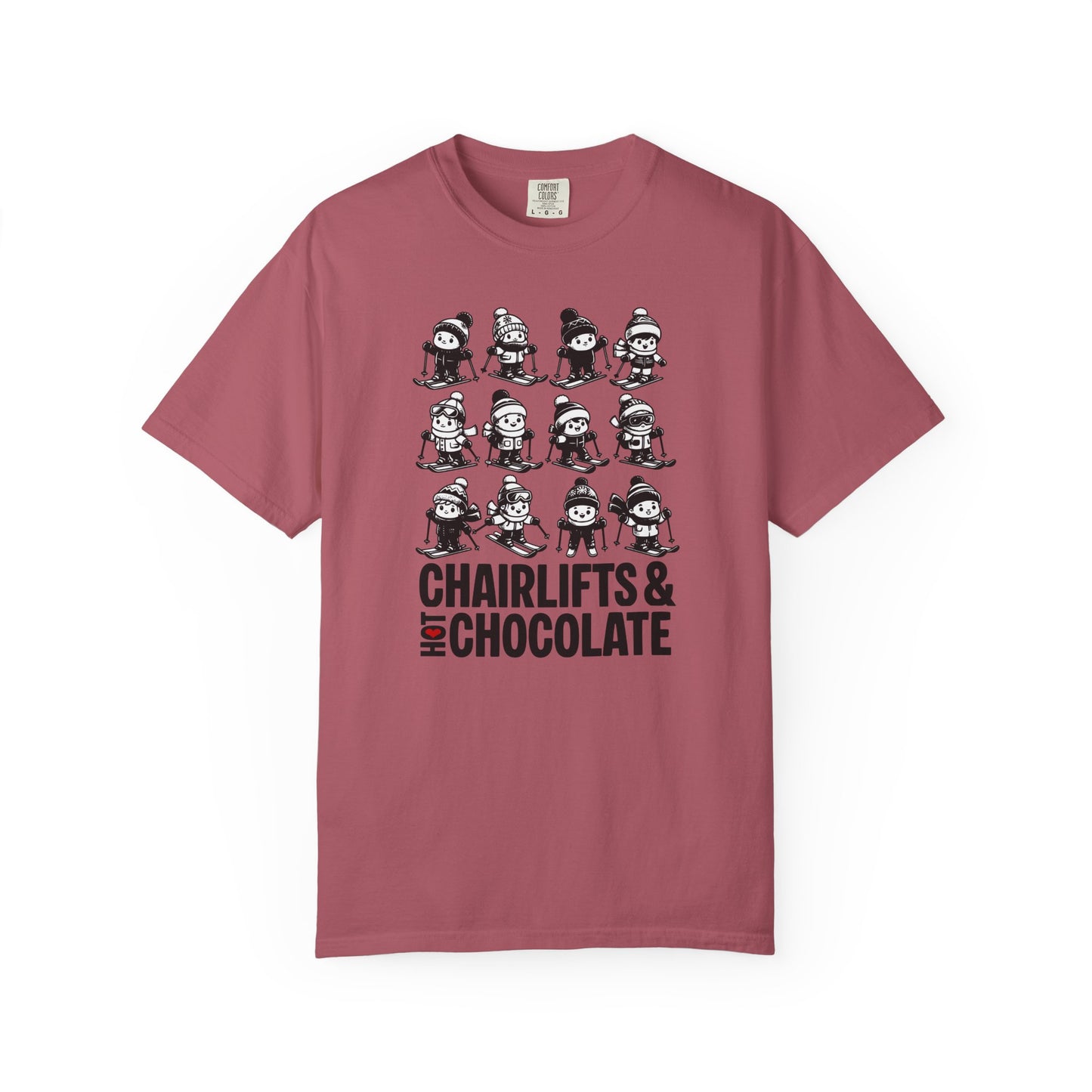 Chairlifts & Hot Chocolate T-Shirt — Cute Ski Lovers Winter Tee