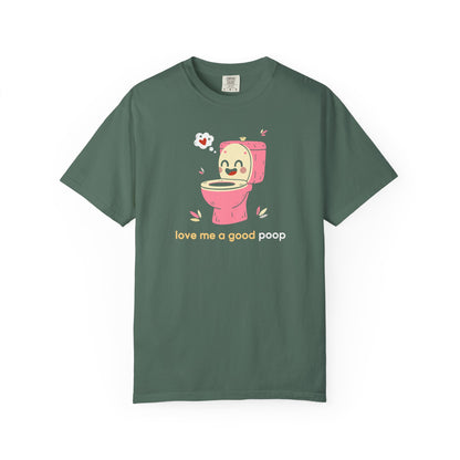 "Love Me a Good Poop" Couples Tee - Funny Toilet Bathroom Graphic T-Shirt —