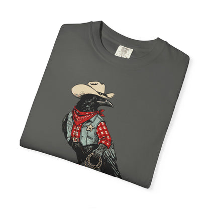 "Cawboy" Couples Tee — Western Crow Cowboy Graphic T-Shirt
