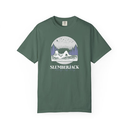 Slumberjack Campfire Graphic T-Shirt — Relaxing Night Sky Outdoor Tee