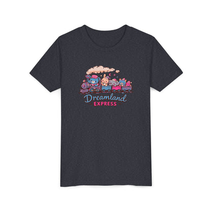 "Dreamland Express" Youth Tee — Cute Train & Animal Crew Kids Shirt