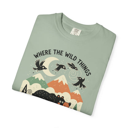 "Where the Wild Things Poop Freely" T-Shirt - Nature Wildlife Outdoors Bird Bear Graphic Tee