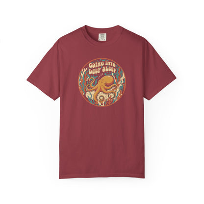 Going Into Deep Sleep Octopus T-Shirt — Vintage Ocean Sleep Graphic Tee