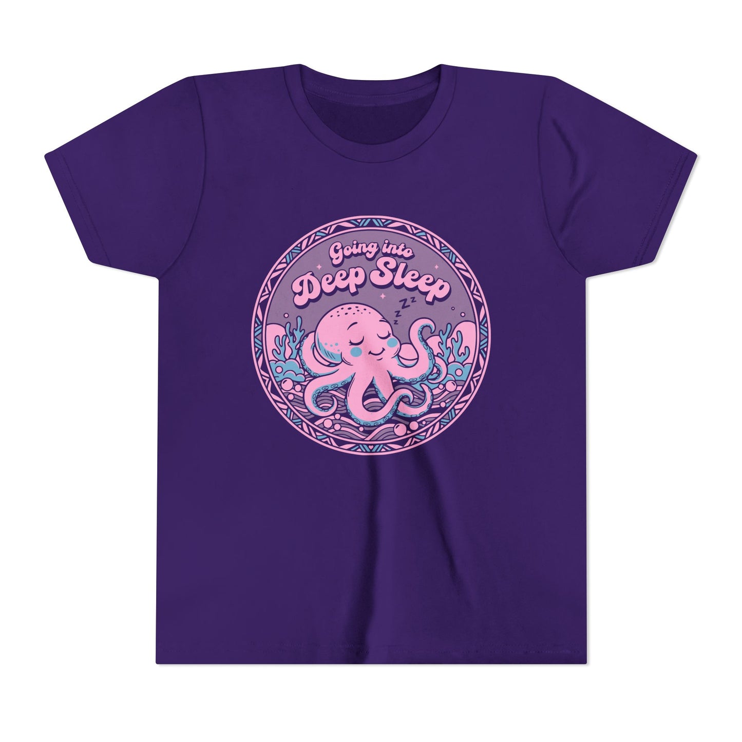 "Going Into Deep Sleep" Youth Tee — Cute Octopus Underwater Graphic Shirt